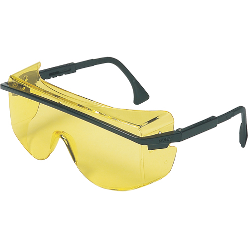 Lunettes de s&eacute;curit&eacute; Uvex Astrospec OTG 3001, Lentille Ambr&eacute;e, Anti-&eacute;gratignures, ANSI Z87+/R&eacute;pond ou surpasse la norme CSA Z94.3 Superchem Industries