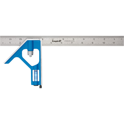 &eacute;querre combin&eacute;e True Blue, 12" lo, 1/16" Graduations, Acier, Ordinaire Superchem Industries