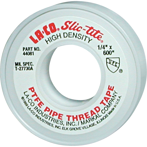 Ruban &agrave; filetage en PTFE Slic-Tite, 300" lo x 3/4" la, Blanc Superchem Industries