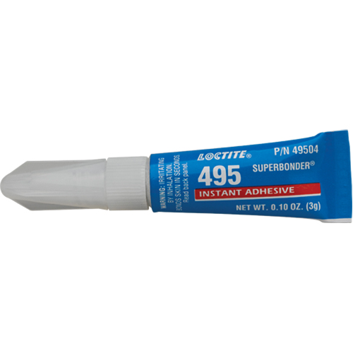 Adh&eacute;sif instantan&eacute; Super Bonder 495, Transparent, Tube, 3 g Superchem Industries