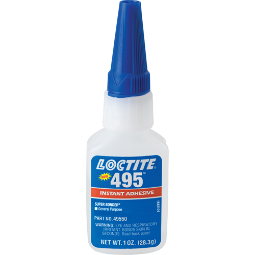 Adh&eacute;sif instantan&eacute; Super Bonder 495, Transparent, Bouteille, 28,3 g Superchem Industries