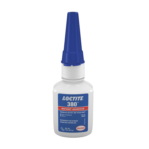 Black Max 380 Toughened Adhesive, Black, Bottle, 1 oz. Superchem Industries