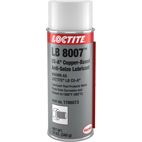 LB 8007 Copper Based Anti-Seize, 340 g, Aerosol Can, 1800°F (982°C) Max Temp. Superchem Industries