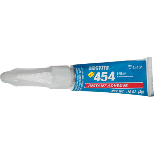 Adh&eacute;sif instantan&eacute; en gel Prism 454, Transparent, Tube, 3 g Superchem Industries