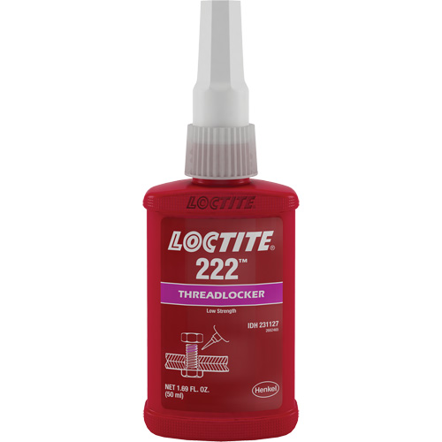 Adh&eacute;sif frein-filet 222, Mauve, Basse, 50 ml, Bouteille Superchem Industries
