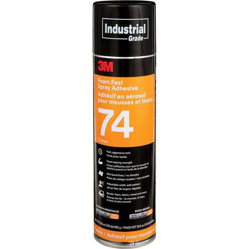 Foam & Fabric Spray Adhesive, Orange, Aerosol Can Superchem Industries