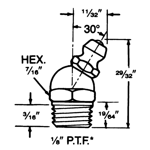 Fitting, 1/8" Thread Superchem Industries