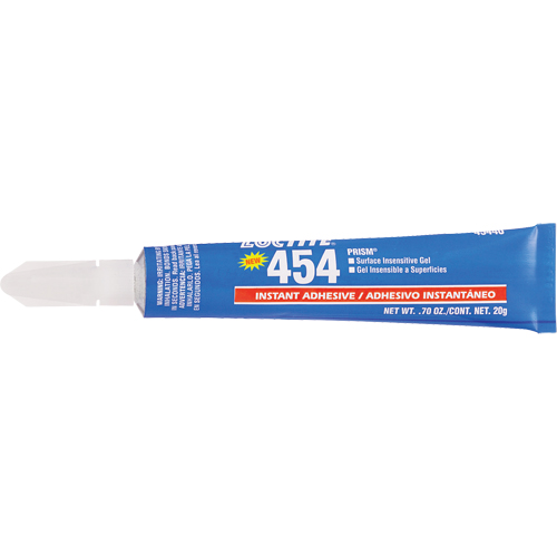 Gel adh&eacute;sif instantan&eacute; Prism 454, Transparent, Tube, 20 g Superchem Industries