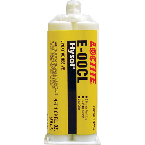 Hysol E-00CL Epoxy, Two-Part, Dual Cartridge, 97 g., Clear Superchem Industries
