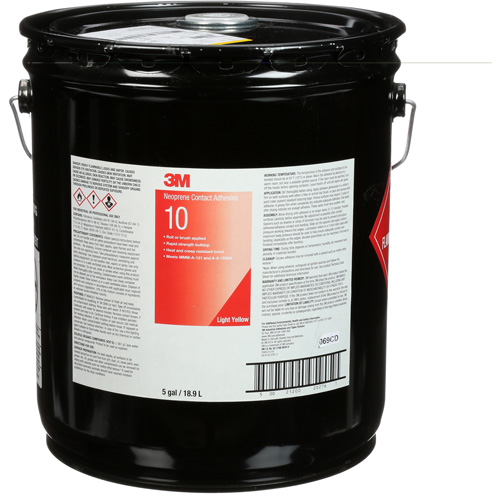 Ten Bond Contact Cement, Pail, 5 gal., Yellow Superchem Industries