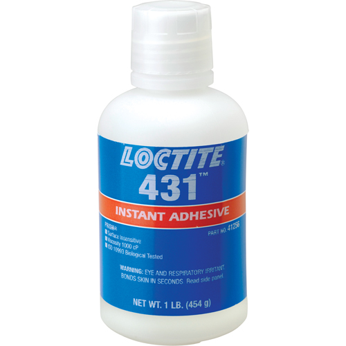 431 Surface Insensitive Instant Adhesive, Clear, Bottle, 454 g Superchem Industries