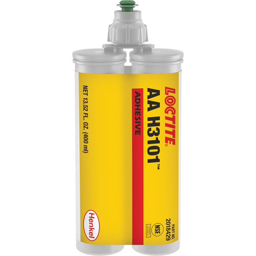 Adh&eacute;sif structural AA H3101, Deux composants, Cartouche double, 400 ml, Blanc Superchem Industries