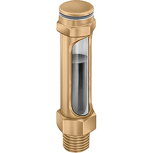Indicateurs de niveau &agrave; liquide en laiton - Droits, Filet&eacute;, 14-1/4" lo, 225°F (107,22° C) Superchem Industries