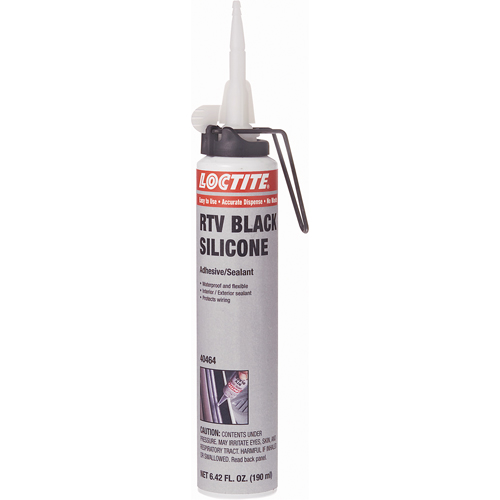 Scellant adh&eacute;sif &agrave; la silicone Superflex RTV, Cartouche, Noir Superchem Industries