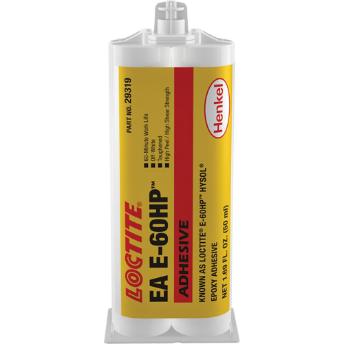 E-60HP Hysol&reg; Epoxy Adhesive, 50 ml, Dual Cartridge, Two-Part, Off-White Superchem Industries