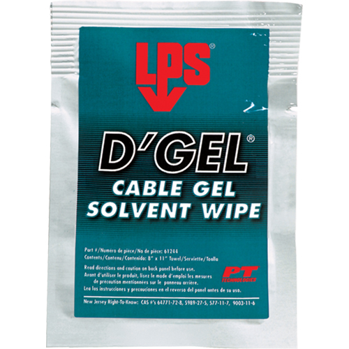 Solvant de gel D'Gel pour c&acirc;bles, Sachets Superchem Industries