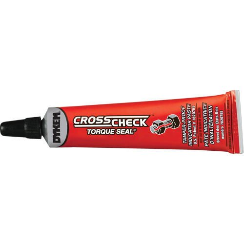 P&acirc;te indicatrice inviolable Cross-Check Torque Seal, 1 oz, Tube, Rouge Superchem Industries