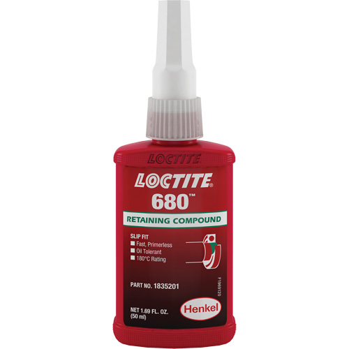 Compos&eacute; de retenue Loctite 680, 50 ml, Bouteille, Vert Superchem Industries