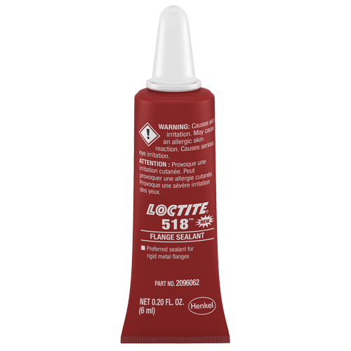 Scellant &agrave; collerettes 518, Tube, Rouge Superchem Industries