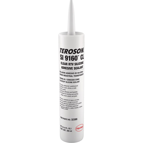 Teroson&reg; SI 9160 Silicone Sealant, Cartridge, Clear Superchem Industries
