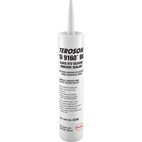 Teroson&reg; SI 9160 Silicone Sealant, Cartridge, Black Superchem Industries