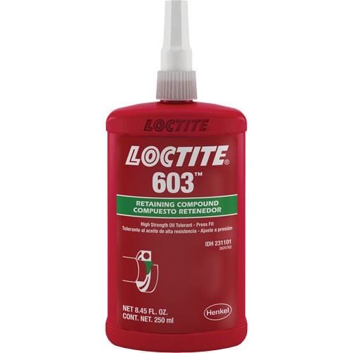 Loctite&reg; 603 Retaining Compound, 250 ml, Bottle, Green Superchem Industries