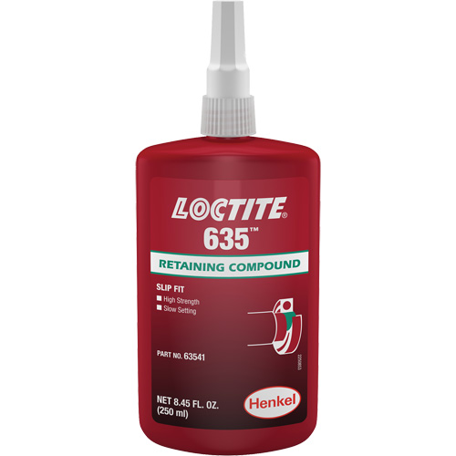Compos&eacute; de retenue Loctite 635, 250 ml, Bouteille, Vert Superchem Industries