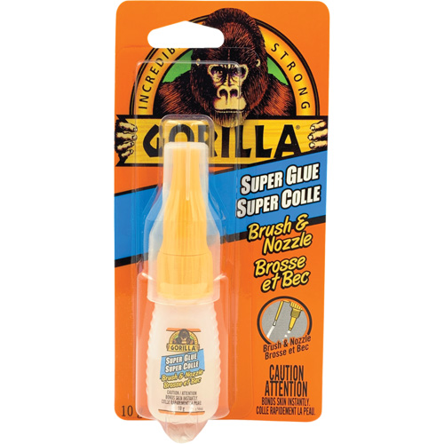 Super Glue Brush & Nozzle, 10 g, Bottle, Clear Superchem Industries