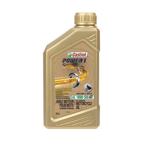 POWER 1&reg; 10W50 Motorcycle Oil, 946 ml, Bottle Superchem Industries