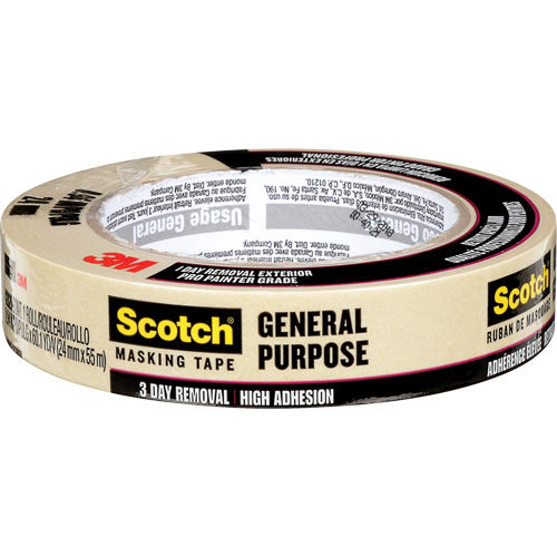 Ruban-cache &agrave; usage g&eacute;n&eacute;ral 2020 Scotch 2020, 24 mm (1") x 55 m (180'), Havane Superchem Industries
