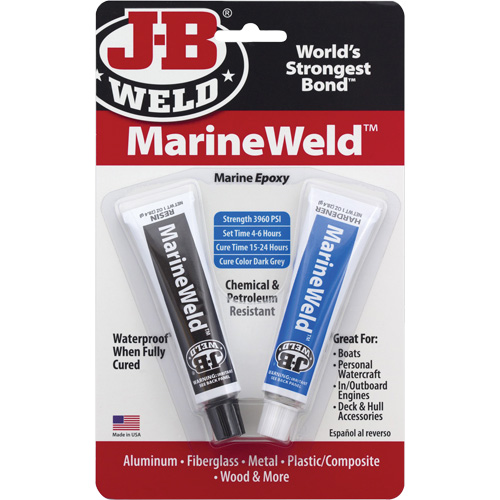 Colle &eacute;poxyde de qualit&eacute; marine, Deux composants, Tube, 3 oz., Gris Superchem Industries