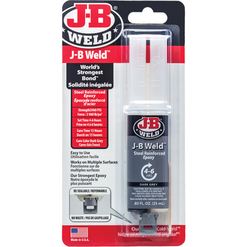 Adhesive, 25 ml, Syringe, Two-Part, Grey Superchem Industries