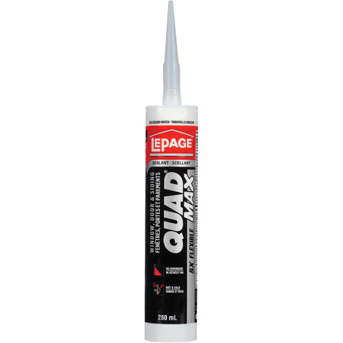 Quad&reg; Max Siding & Window Sealant, 280 ml, Tube, Off-White Superchem Industries