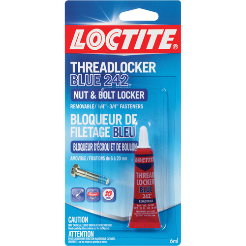 242 Threadlocker, Blue, Medium, 6 ml, Tube Superchem Industries