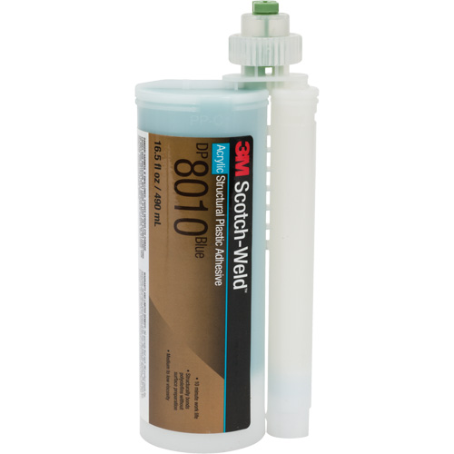 Adh&eacute;sif structural pour composants en plastique Scotch-Weld, Deux composants, Cartouche, 490 ml, Bleu Superchem Industries