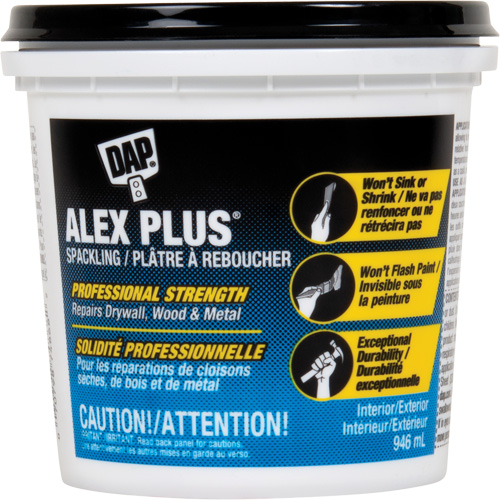 Alex Plus&reg; Spackling, 946 ml, Plastic Container Superchem Industries