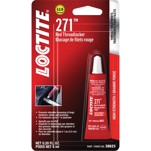 Compos&eacute; de blocage 271, Rouge, &eacute;lev&eacute;, 6 ml, Tube Superchem Industries