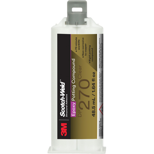 Scotch-Weld Epoxy Potting Compound, 1.7 fl. oz./48.5 ml, Dual Cartridge, Two-Part, Clear Superchem Industries