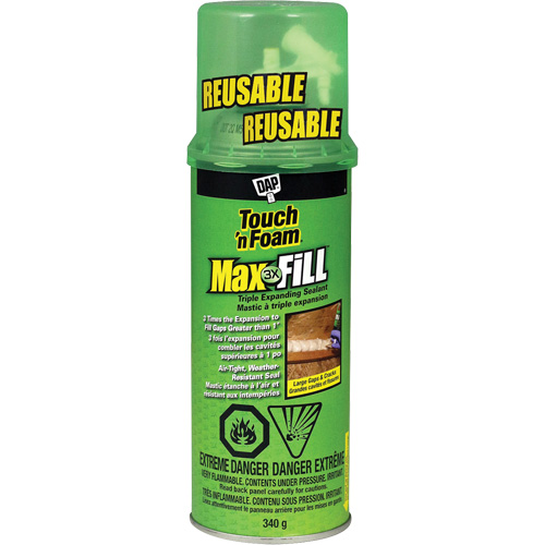 Scellant &agrave; triple expansion Touch 'n Foam Max Fill, 340 g, Canette a&eacute;rosol, Cr&egrave;me Superchem Industries