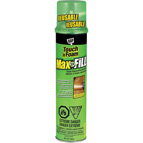 Touch 'n Foam&reg; Max Fill Triple Expanding Sealant, 566 g, Aerosol Can, Cream Superchem Industries