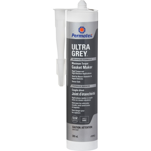 Ultra Grey&reg; Rigid High-Torque RTV Silicone Gasket Maker, Cartridge, Grey Superchem Industries