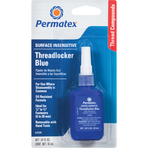 Surface Insensitive Threadlocker, Blue, High, 10 ml, Bottle Superchem Industries