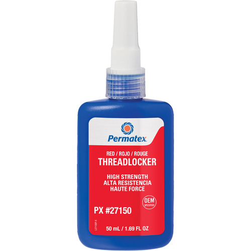 Threadlocker, Red, High, 50 ml, Bottle Superchem Industries