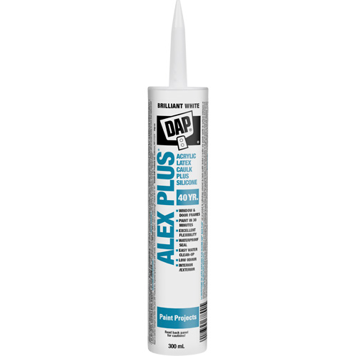 Produit de calfeutrage tout usage au latex acrylique et silicone Alex Plus Superchem Industries