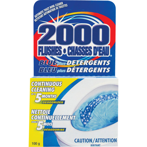 2000 Flushes&reg; Blue Plus Toilet Bowl Cleaning Detergent, 100 g, Tablet Superchem Industries