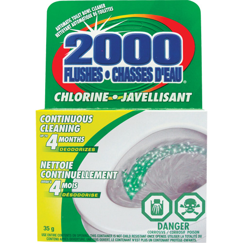 2000 Flushes&reg; Bleach Toilet Bowl Cleaner, 35 g, Tablet Superchem Industries