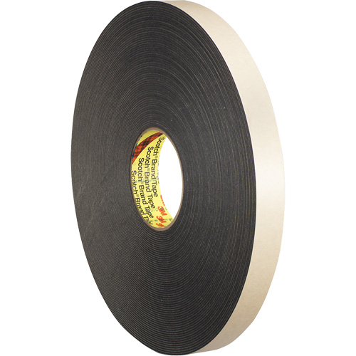 Double-Coated Foam Tape, 33 m (108') L x 12.7 mm (1/2") W, 62 mils, Polyethylene Superchem Industries