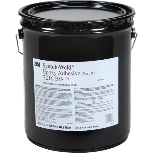 Adh&eacute;sif Scotch-Weld, 5 gal., Seau, Deux composants, Gris Superchem Industries