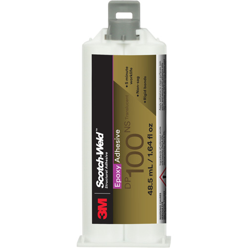 Adh&eacute;sif Scotch-Weld, 1,64 liq. oz., Cartouche, Deux composants, Translucide Superchem Industries