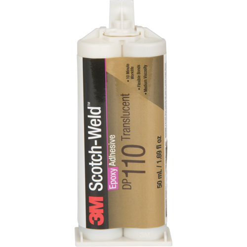 Scotch-Weld Adhesive, 1.64 fl. oz., Dual Cartridge, Two-Part, Clear Superchem Industries